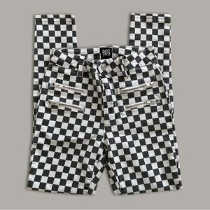 BDG Twig High-Rise Checkered Skinny Jeans
